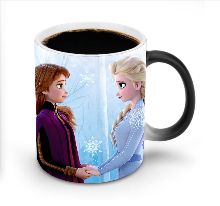（画像用） アナと雪の女王 アンナ エルサ Frozen Anna Elsa 温度変色マグカップ