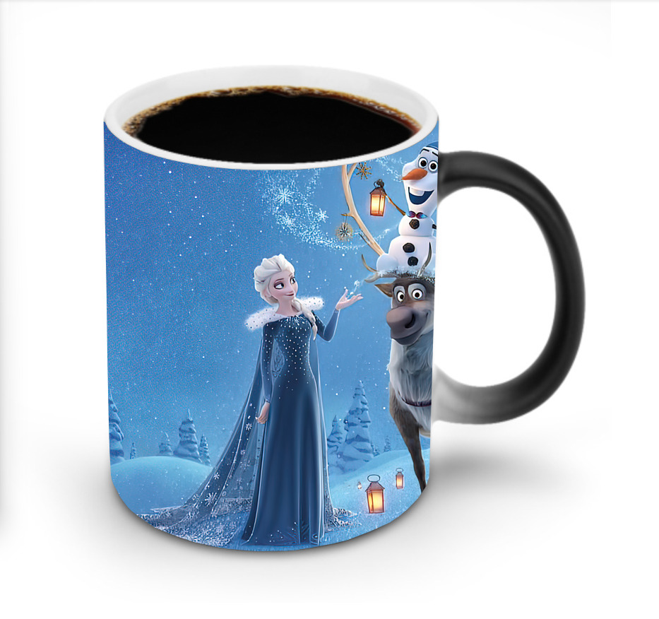 （画像用） アナと雪の女王 アンナ エルサ Frozen Anna Elsa 温度変色マグカップ