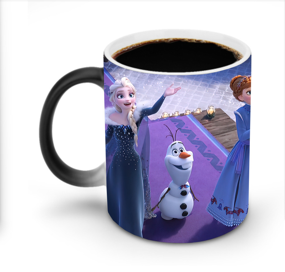 （画像用） アナと雪の女王 アンナ エルサ Frozen Anna Elsa 温度変色マグカップ