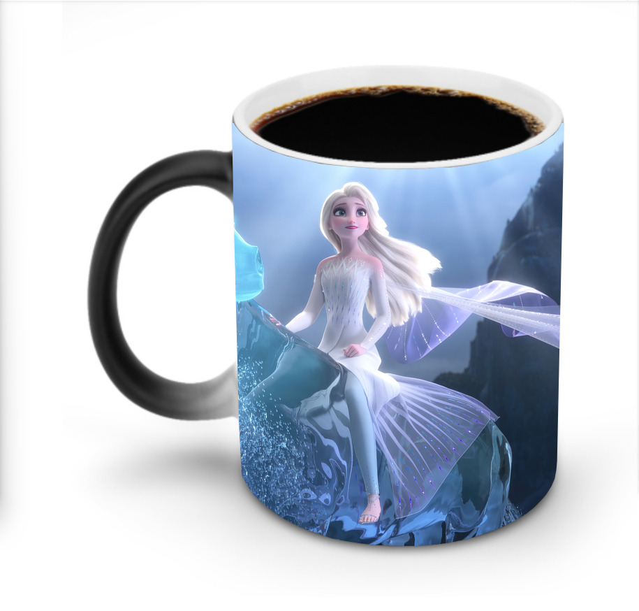 （画像用） アナと雪の女王 アンナ エルサ Frozen Anna Elsa 温度変色マグカップ