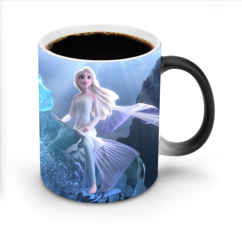 （画像用） アナと雪の女王 アンナ エルサ Frozen Anna Elsa 温度変色マグカップ