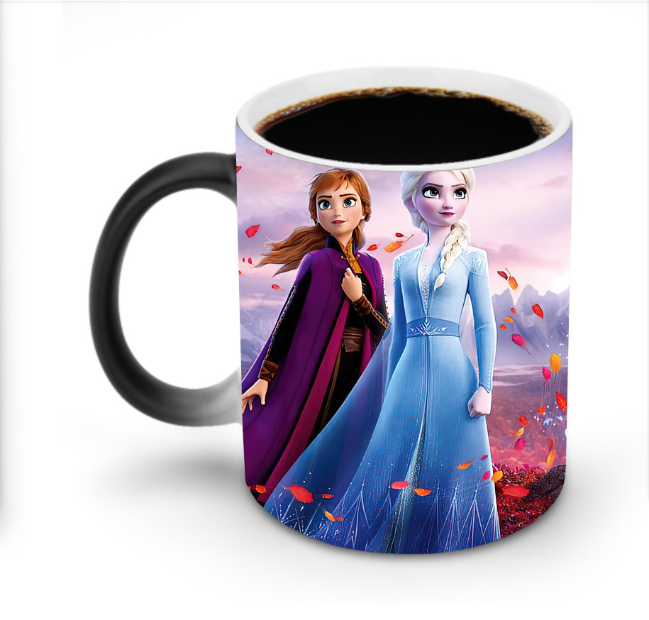 （画像用） アナと雪の女王 アンナ エルサ Frozen Anna Elsa 温度変色マグカップ