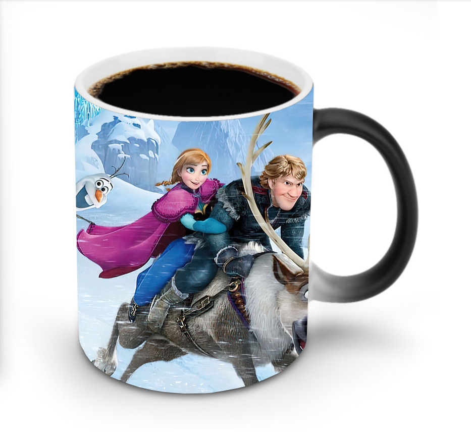 （画像用） アナと雪の女王 アンナ エルサ Frozen Anna Elsa 温度変色マグカップ