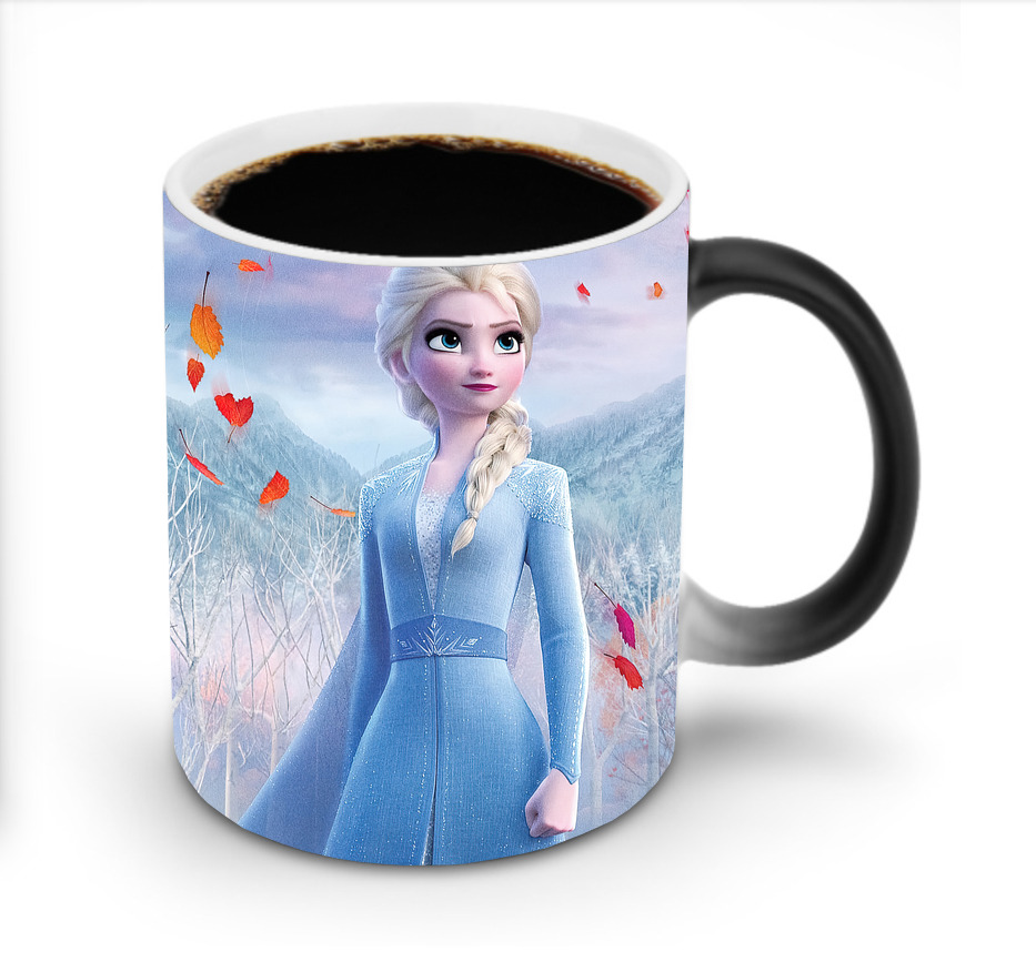（画像用） アナと雪の女王 アンナ エルサ Frozen Anna Elsa 温度変色マグカップ