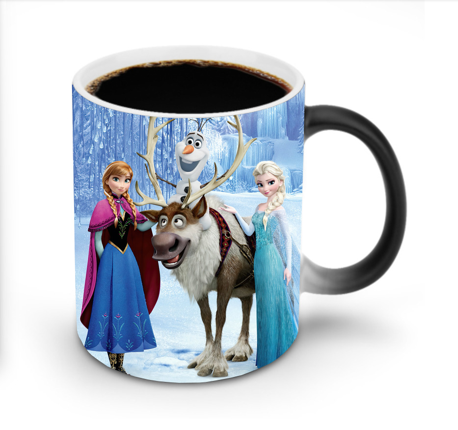 （画像用） アナと雪の女王 アンナ エルサ Frozen Anna Elsa 温度変色マグカップ