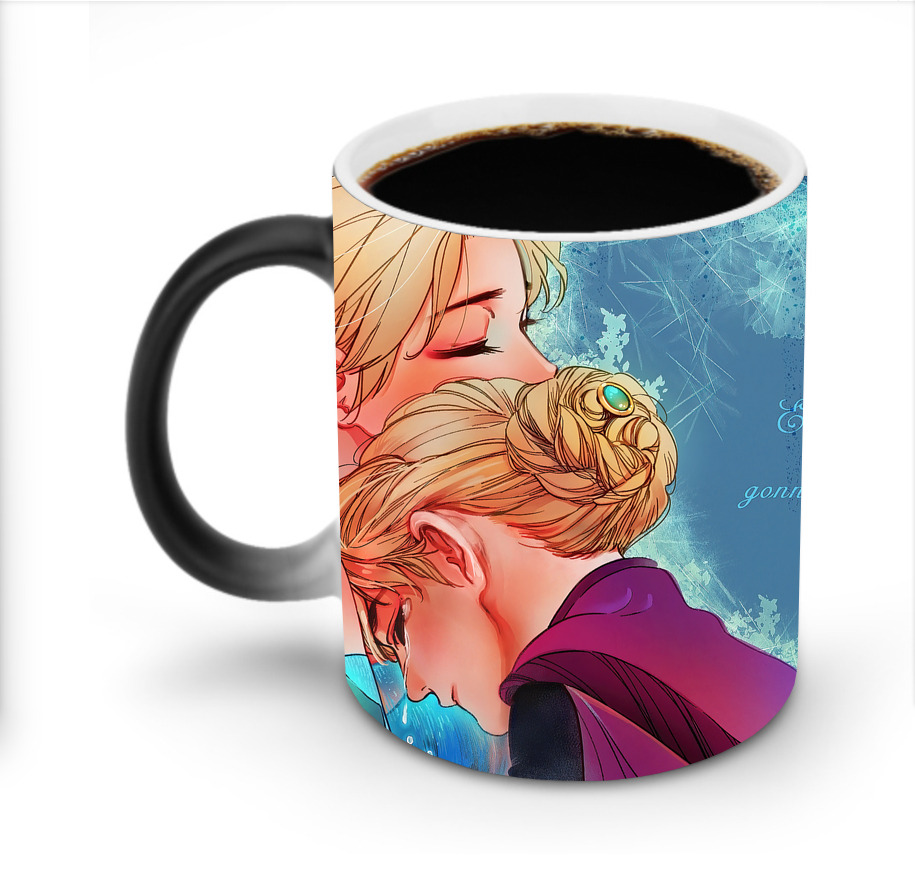 （画像用） アナと雪の女王 アンナ エルサ Frozen Anna Elsa 温度変色マグカップ