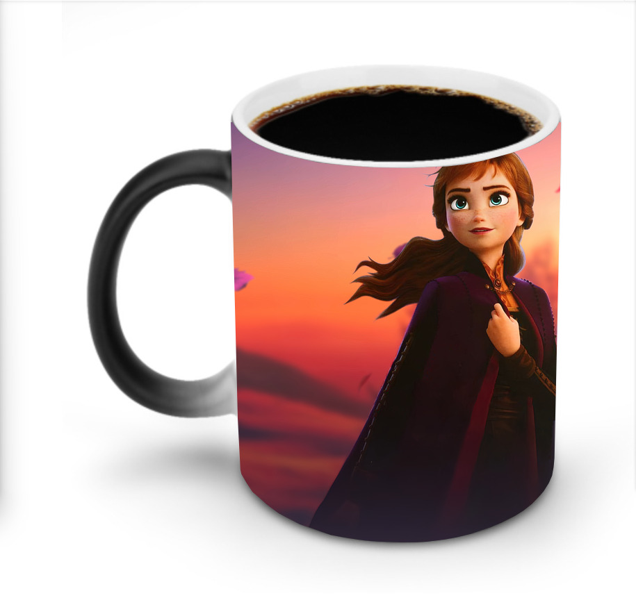 （画像用） アナと雪の女王 アンナ エルサ Frozen Anna Elsa 温度変色マグカップ
