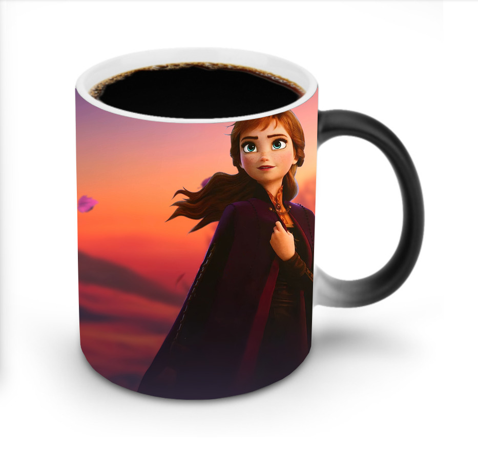 （画像用） アナと雪の女王 アンナ エルサ Frozen Anna Elsa 温度変色マグカップ