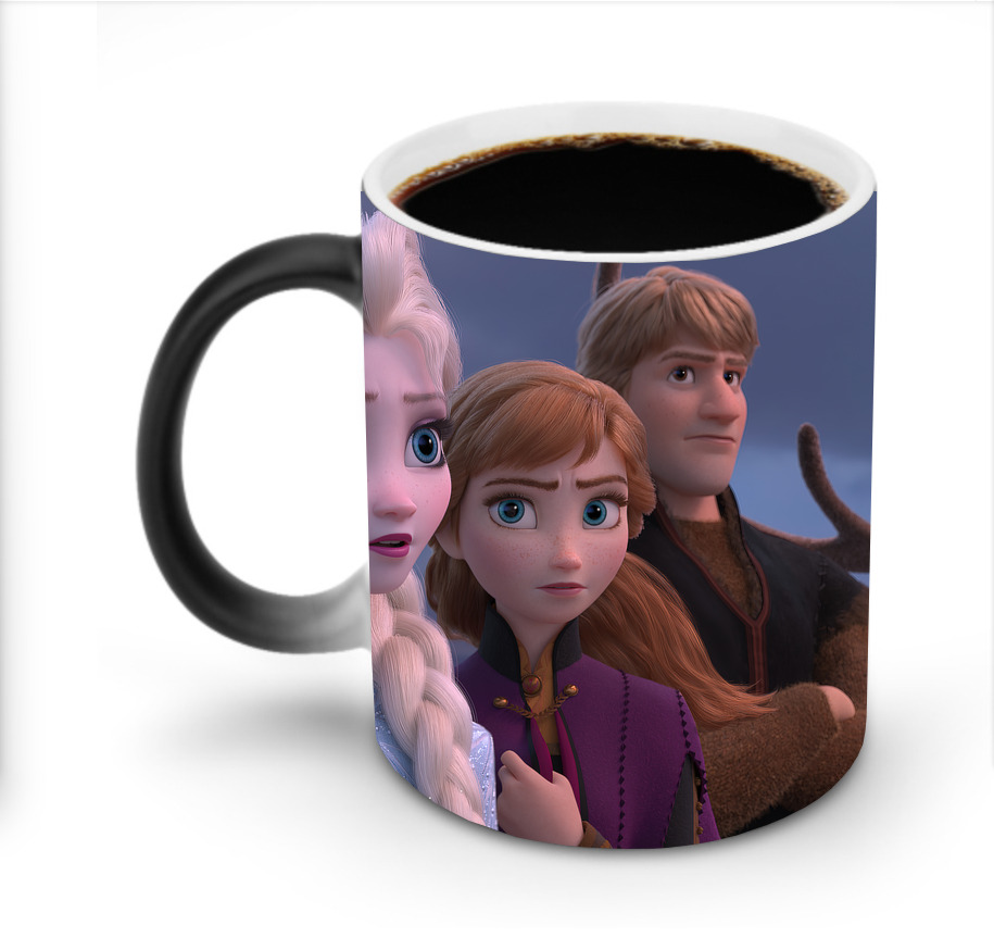 （画像用） アナと雪の女王 アンナ エルサ Frozen Anna Elsa 温度変色マグカップ