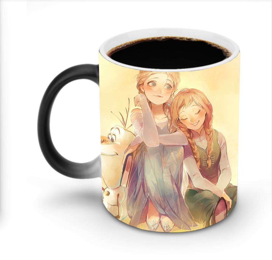 （画像用） アナと雪の女王 アンナ エルサ Frozen Anna Elsa 温度変色マグカップ