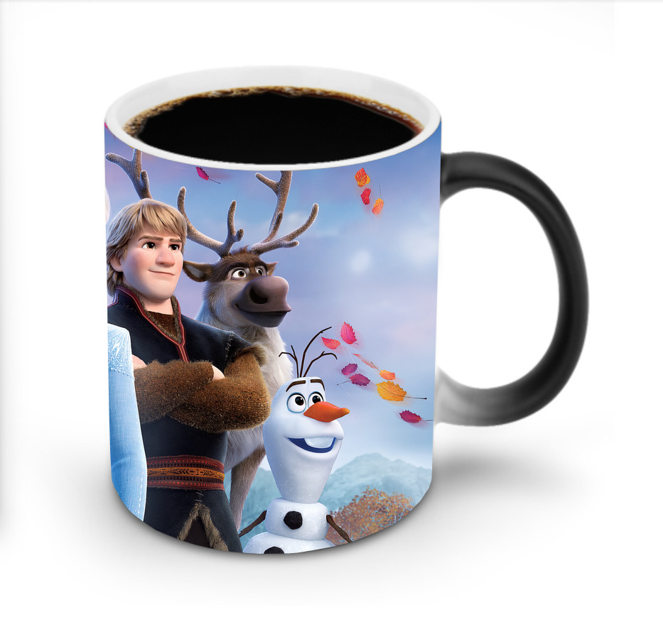 （画像用） アナと雪の女王 アンナ エルサ Frozen Anna Elsa 温度変色マグカップ