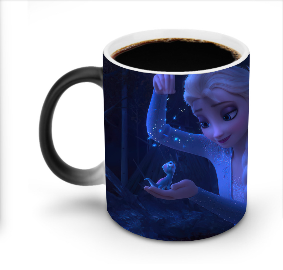 （画像用） アナと雪の女王 アンナ エルサ Frozen Anna Elsa 温度変色マグカップ