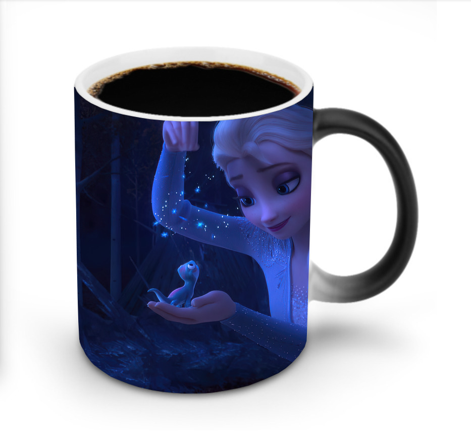 （画像用） アナと雪の女王 アンナ エルサ Frozen Anna Elsa 温度変色マグカップ