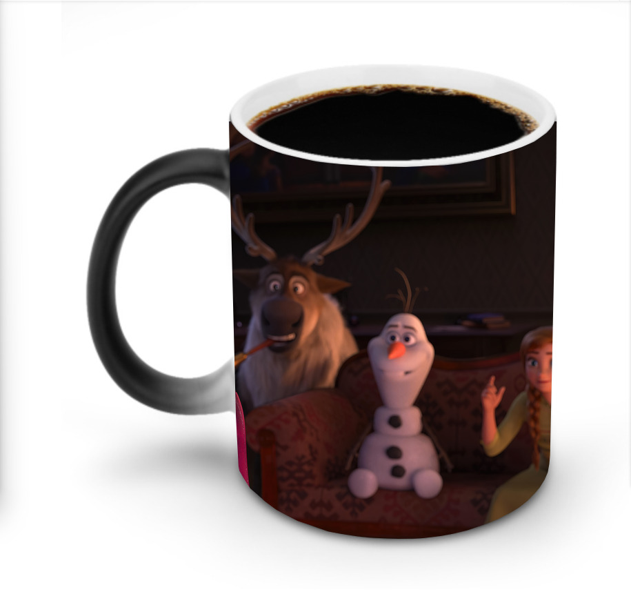（画像用） アナと雪の女王 アンナ エルサ Frozen Anna Elsa 温度変色マグカップ