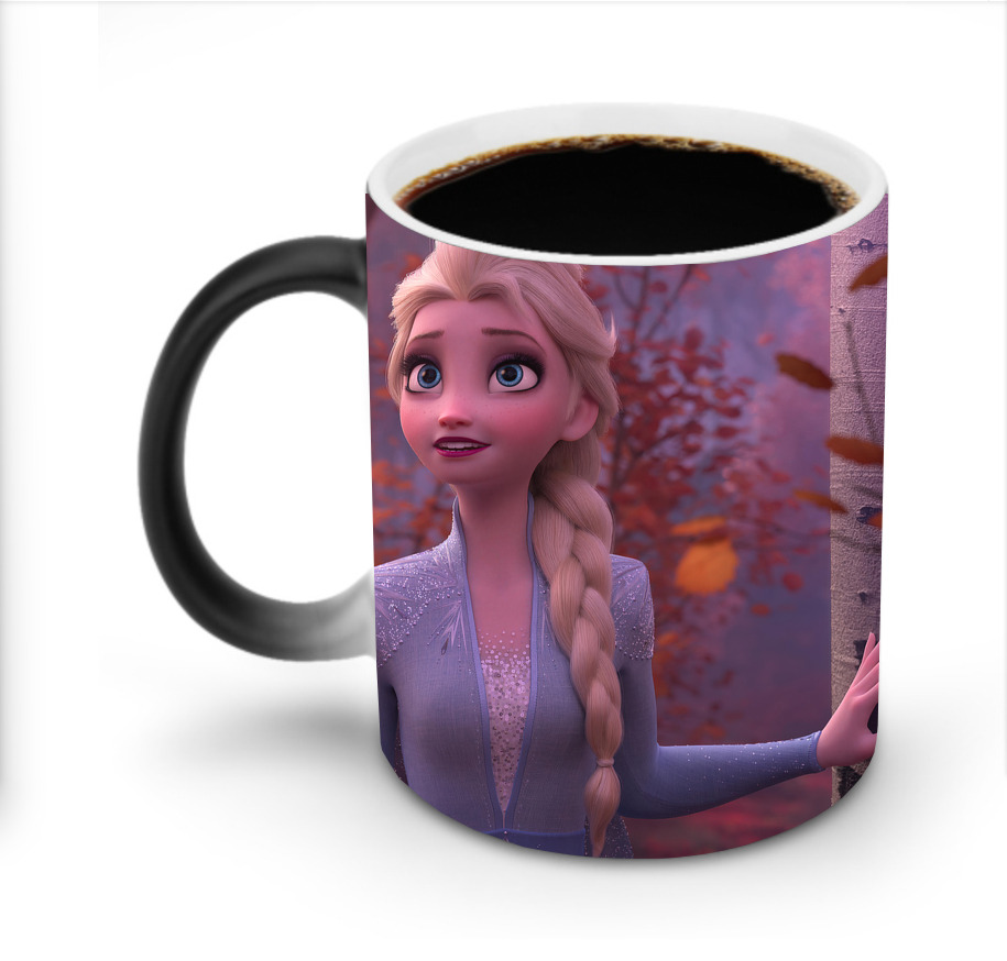 （画像用） アナと雪の女王 アンナ エルサ Frozen Anna Elsa 温度変色マグカップ
