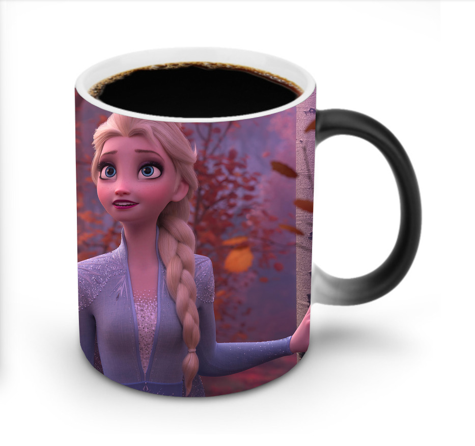 （画像用） アナと雪の女王 アンナ エルサ Frozen Anna Elsa 温度変色マグカップ