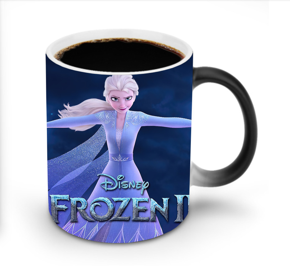 （画像用） アナと雪の女王 アンナ エルサ Frozen Anna Elsa 温度変色マグカップ