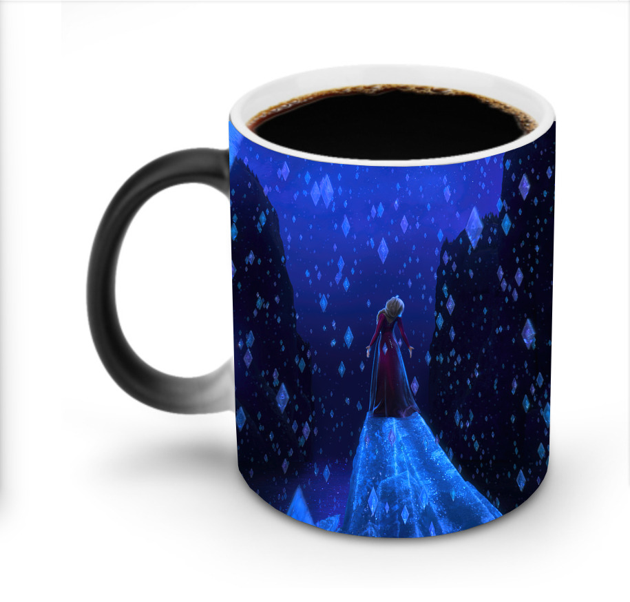 （画像用） アナと雪の女王 アンナ エルサ Frozen Anna Elsa 温度変色マグカップ