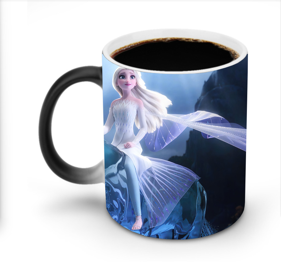 （画像用） アナと雪の女王 アンナ エルサ Frozen Anna Elsa 温度変色マグカップ