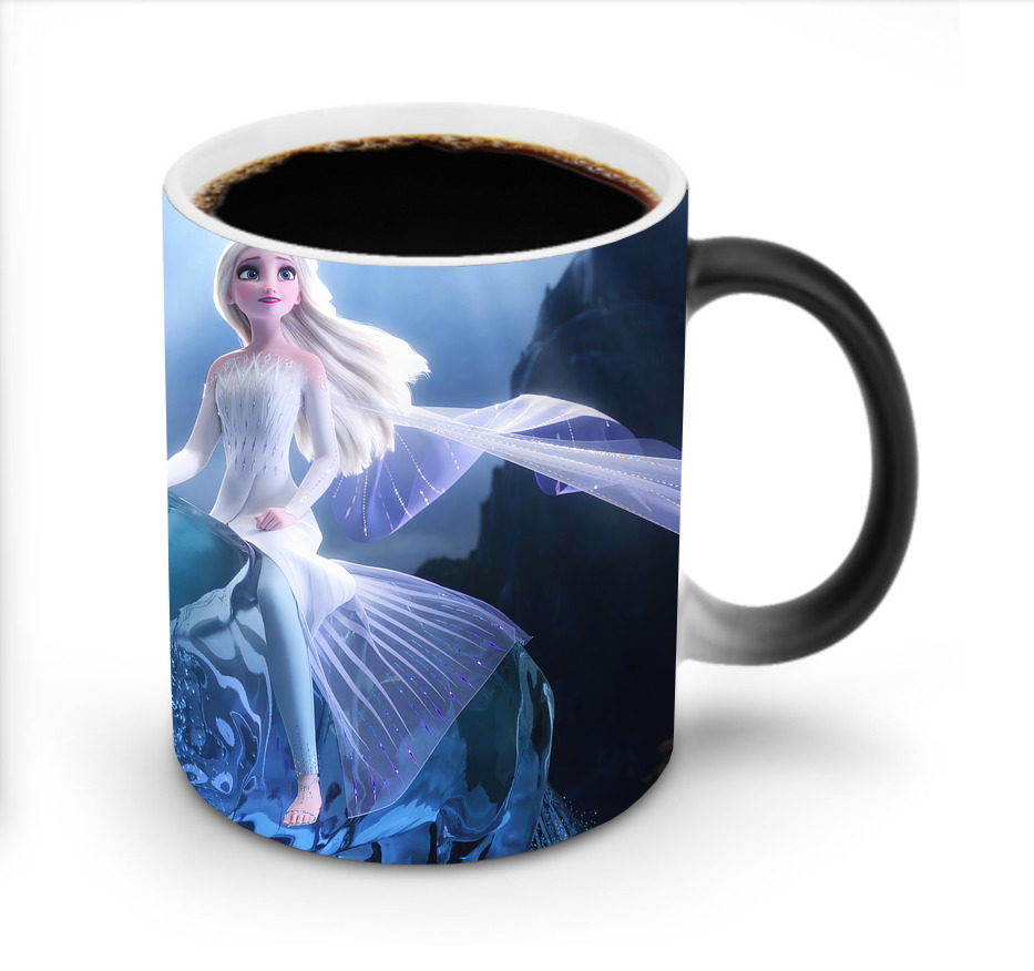 （画像用） アナと雪の女王 アンナ エルサ Frozen Anna Elsa 温度変色マグカップ