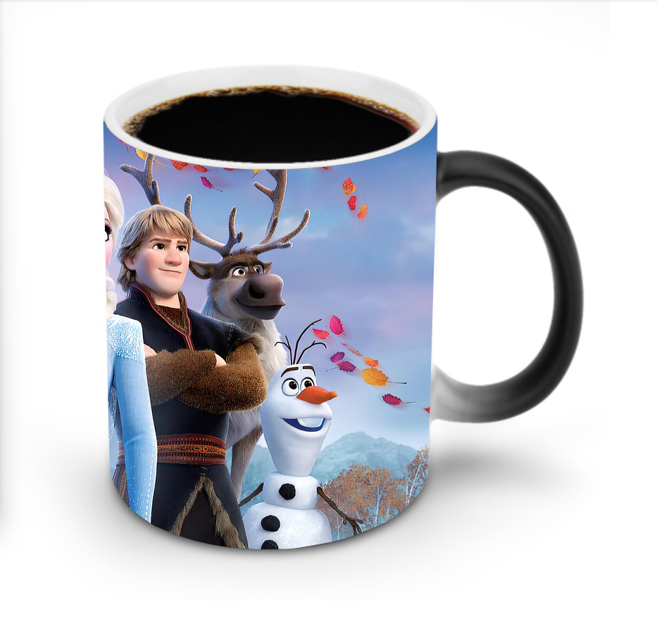 （画像用） アナと雪の女王 アンナ エルサ Frozen Anna Elsa 温度変色マグカップ