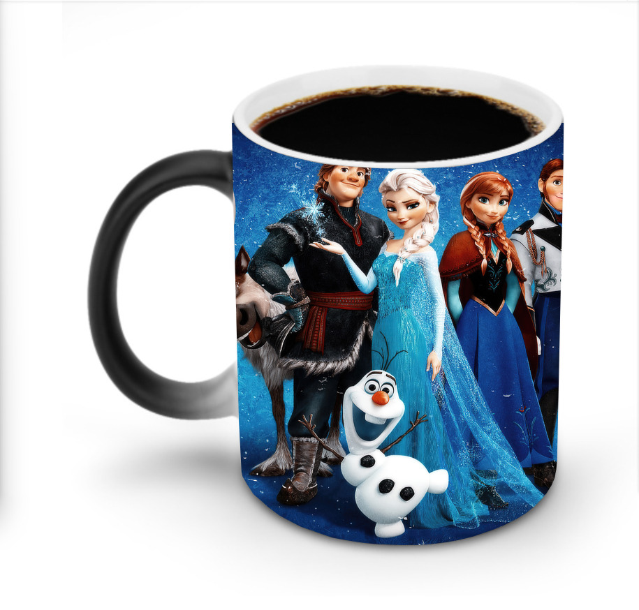 （画像用） アナと雪の女王 アンナ エルサ Frozen Anna Elsa 温度変色マグカップ