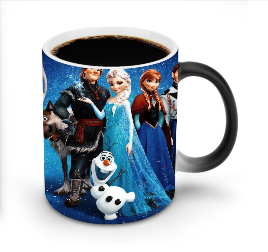 （画像用） アナと雪の女王 アンナ エルサ Frozen Anna Elsa 温度変色マグカップ