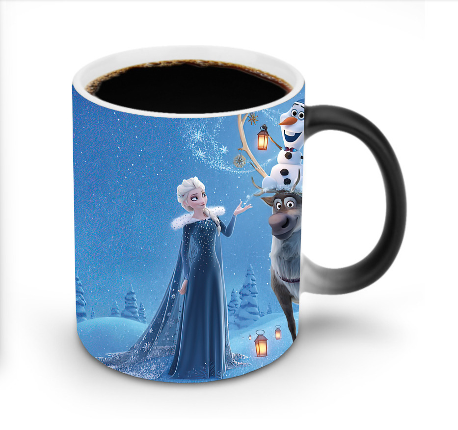（画像用） アナと雪の女王 アンナ エルサ Frozen Anna Elsa 温度変色マグカップ