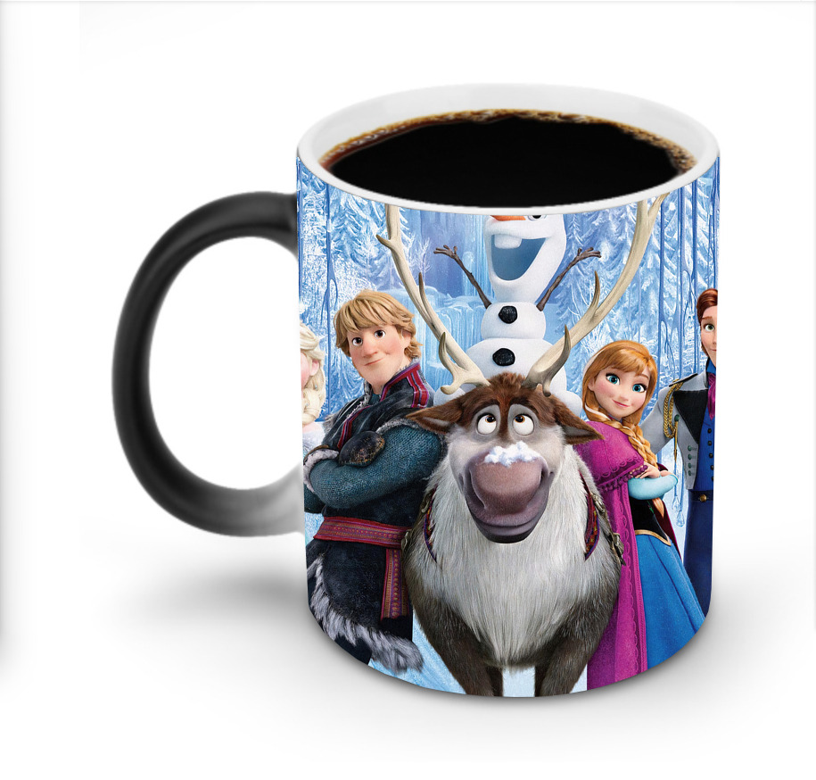 （画像用） アナと雪の女王 アンナ エルサ Frozen Anna Elsa 温度変色マグカップ