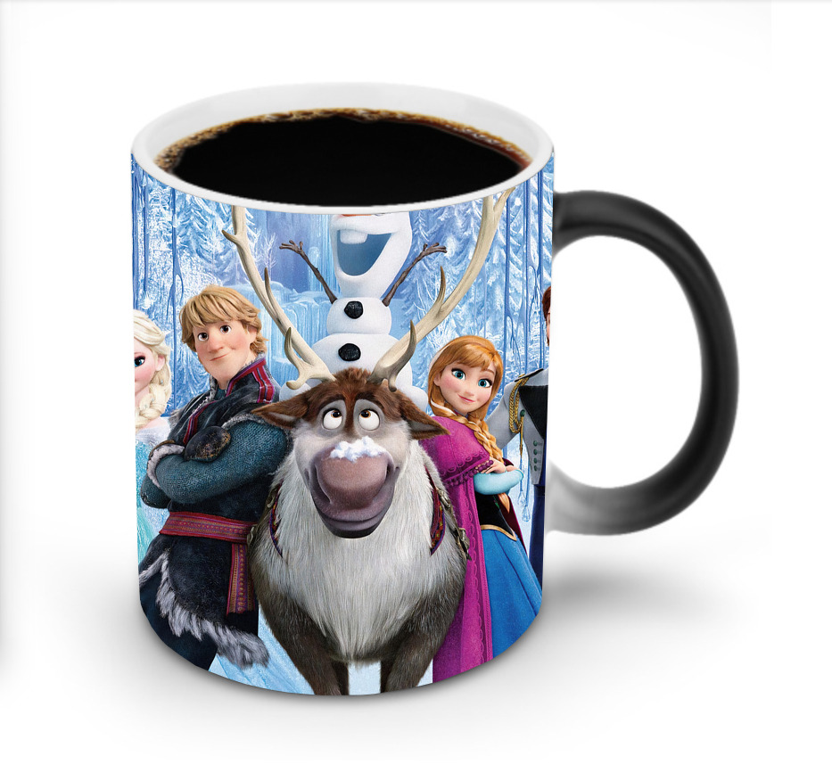 （画像用） アナと雪の女王 アンナ エルサ Frozen Anna Elsa 温度変色マグカップ