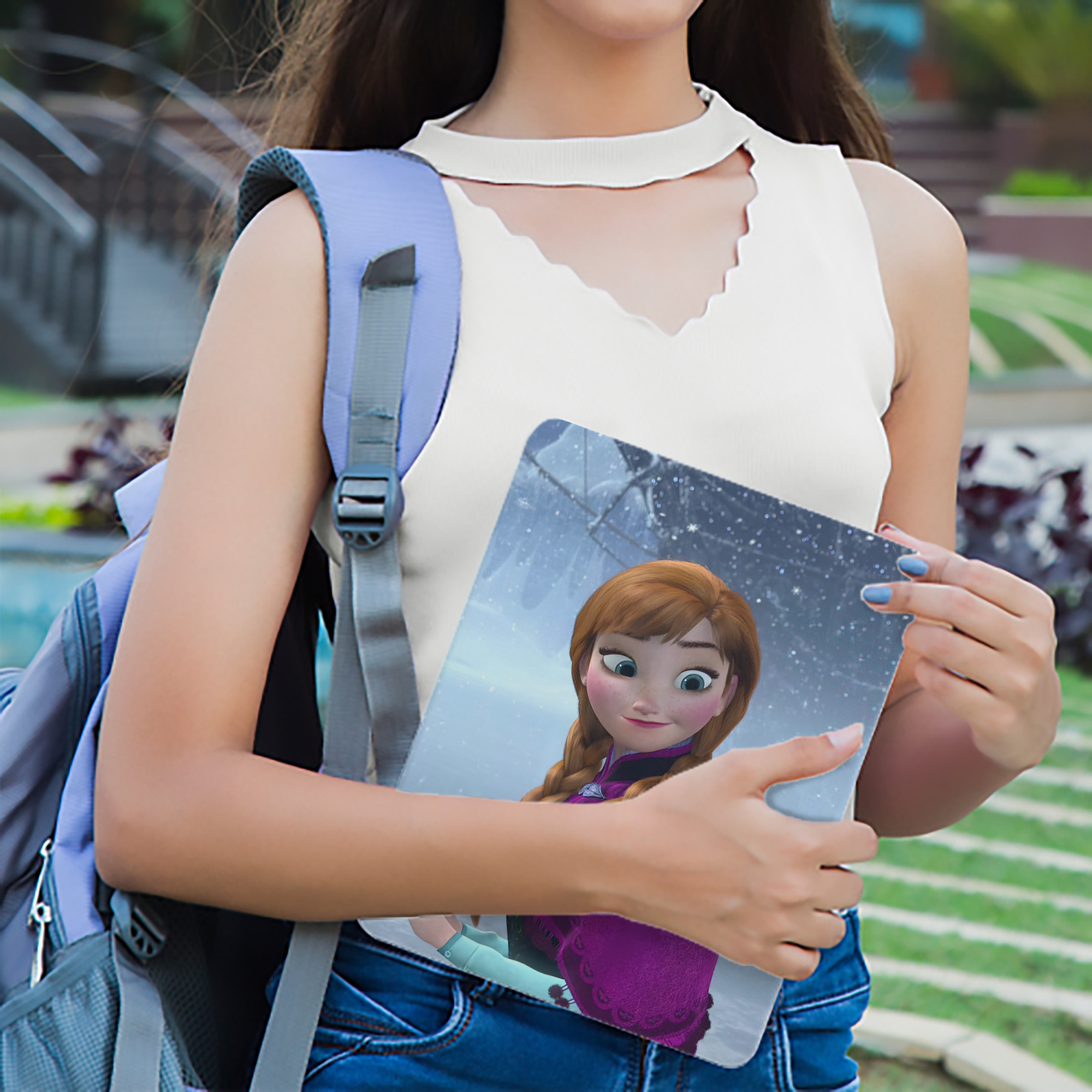 アナと雪の女王 アンナ エルサ Frozen Anna Elsa IPad ケース ブック型 PUレザー TPU 耐衝撃 軽量 薄型 ペン収納なし 全面保護 IPad 各モデル対応