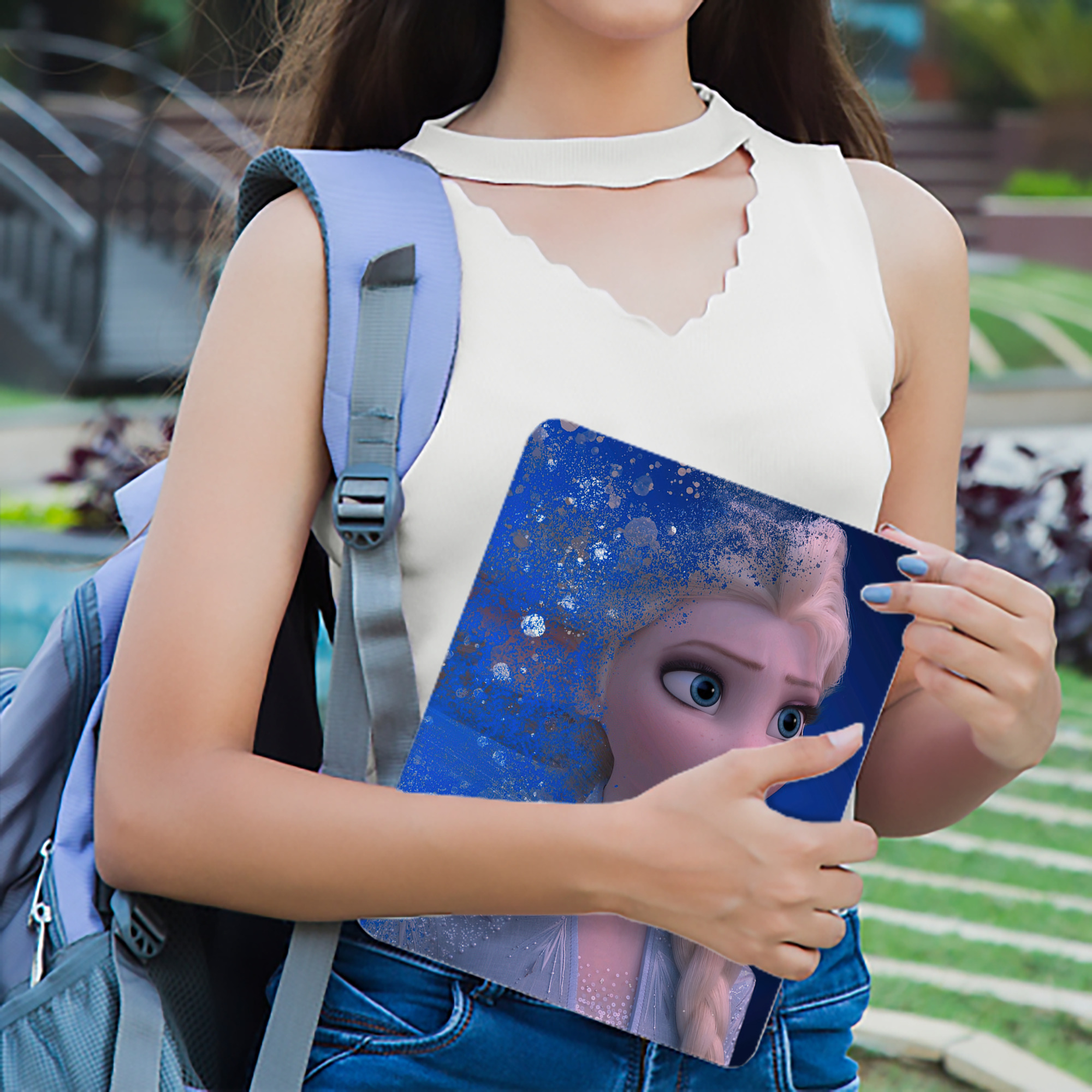アナと雪の女王 アンナ エルサ Frozen Anna Elsa IPad ケース ブック型 PUレザー TPU 耐衝撃 軽量 薄型 ペン収納なし 全面保護 IPad 各モデル対応