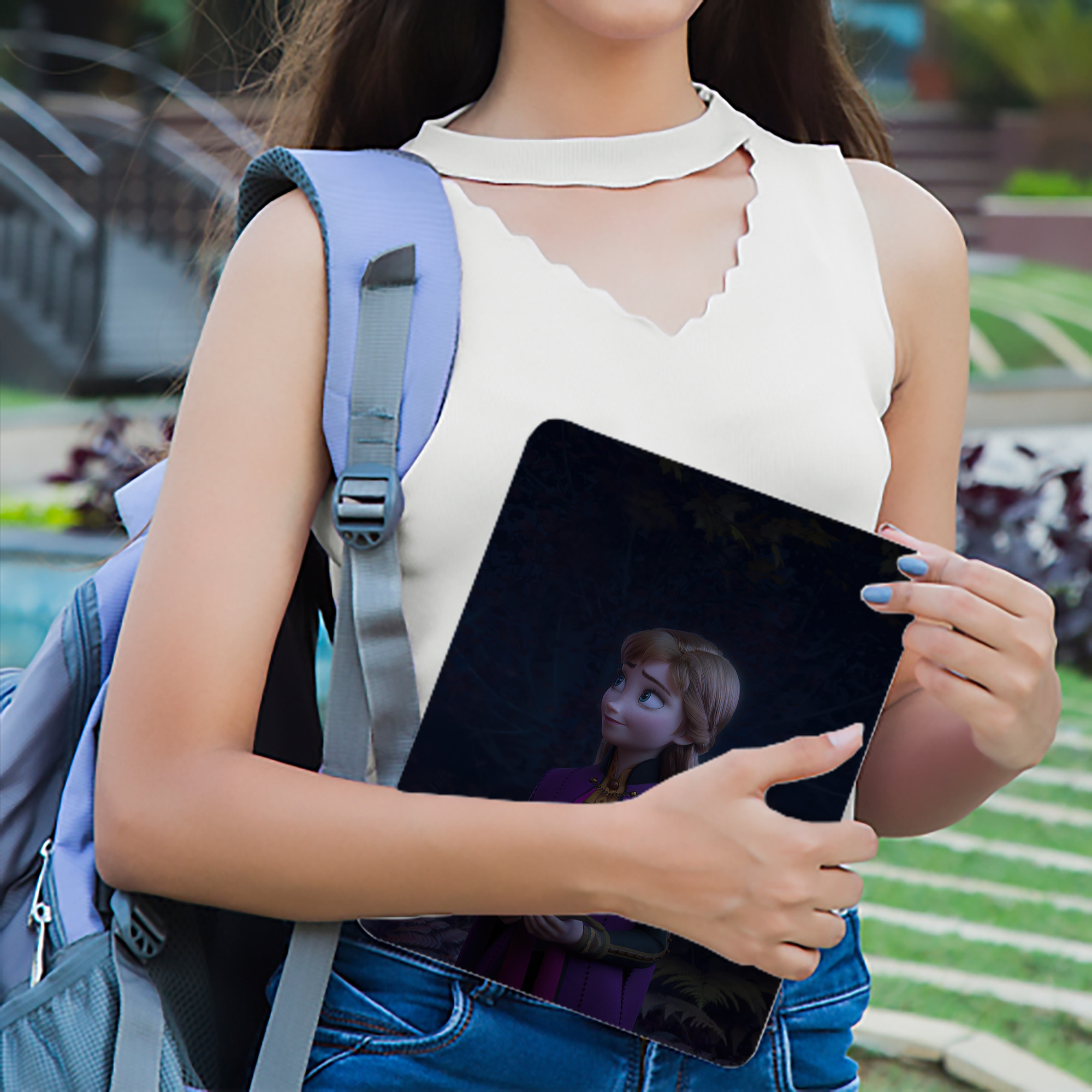 アナと雪の女王 アンナ エルサ Frozen Anna Elsa IPad ケース ブック型 PUレザー TPU 耐衝撃 軽量 薄型 ペン収納なし 全面保護 IPad 各モデル対応