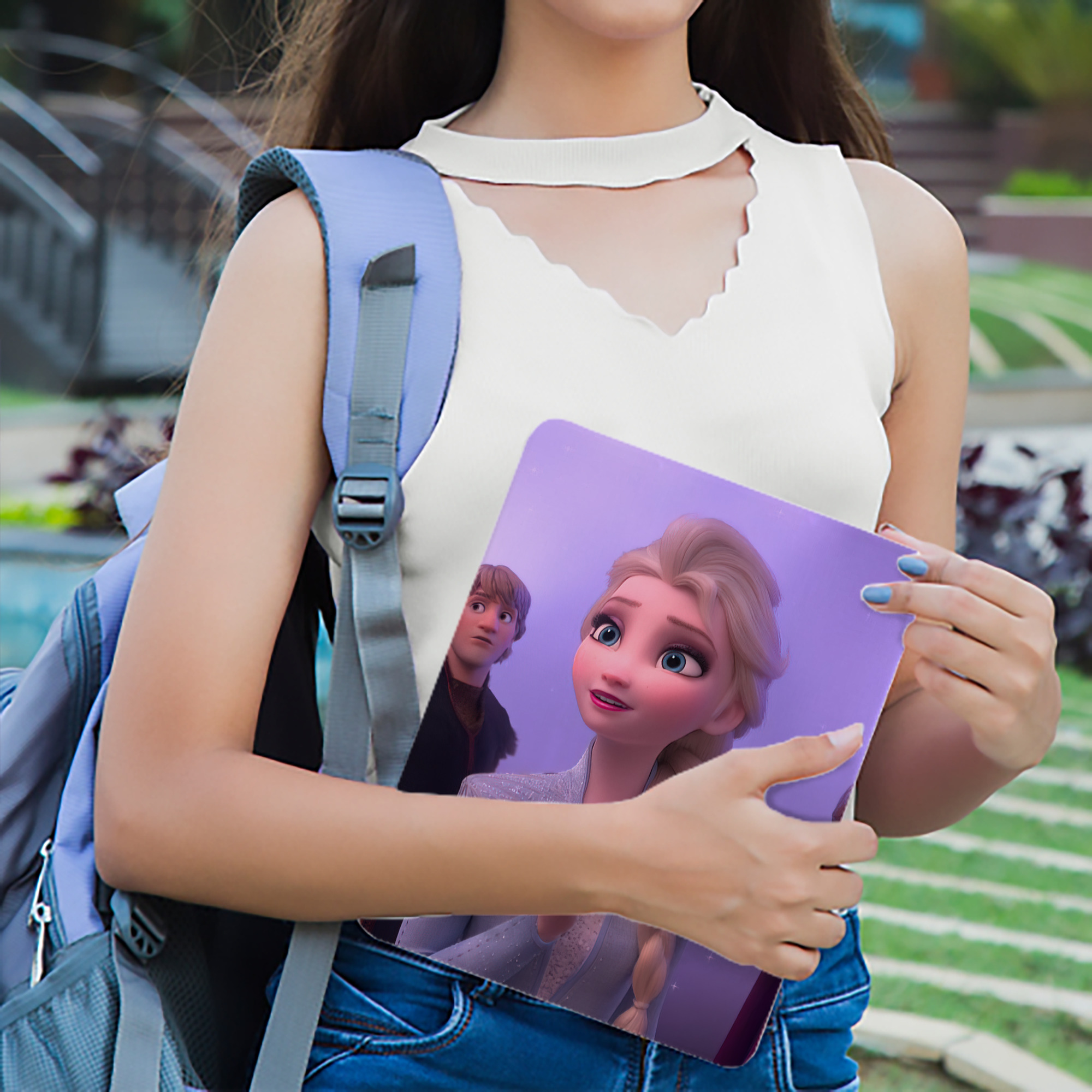 アナと雪の女王 アンナ エルサ Frozen Anna Elsa IPad ケース ブック型 PUレザー TPU 耐衝撃 軽量 薄型 ペン収納なし 全面保護 IPad 各モデル対応