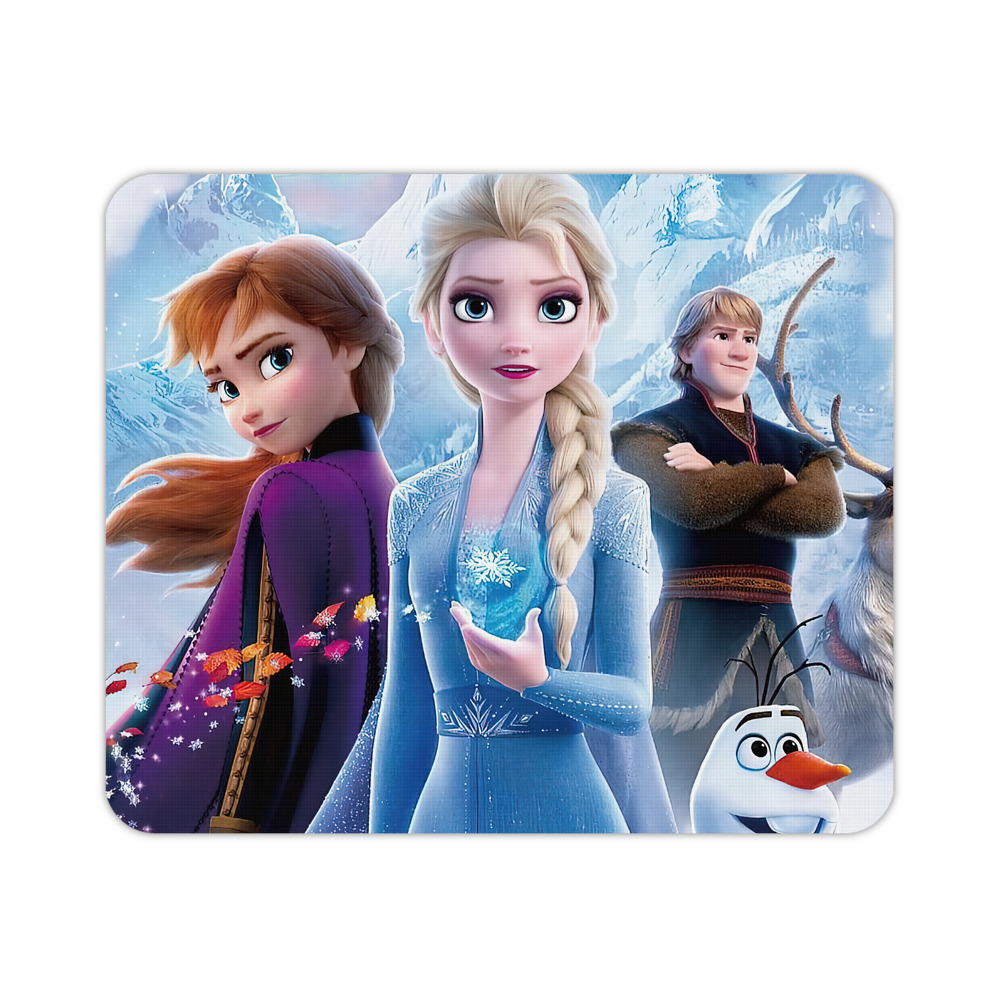 （画像用） アナと雪の女王 アンナ エルサ Frozen Anna Elsa マウスパッド ステッチ加工 ラバー素材 防水 滑り止め 超薄型 ゲーミング/オフィス対応