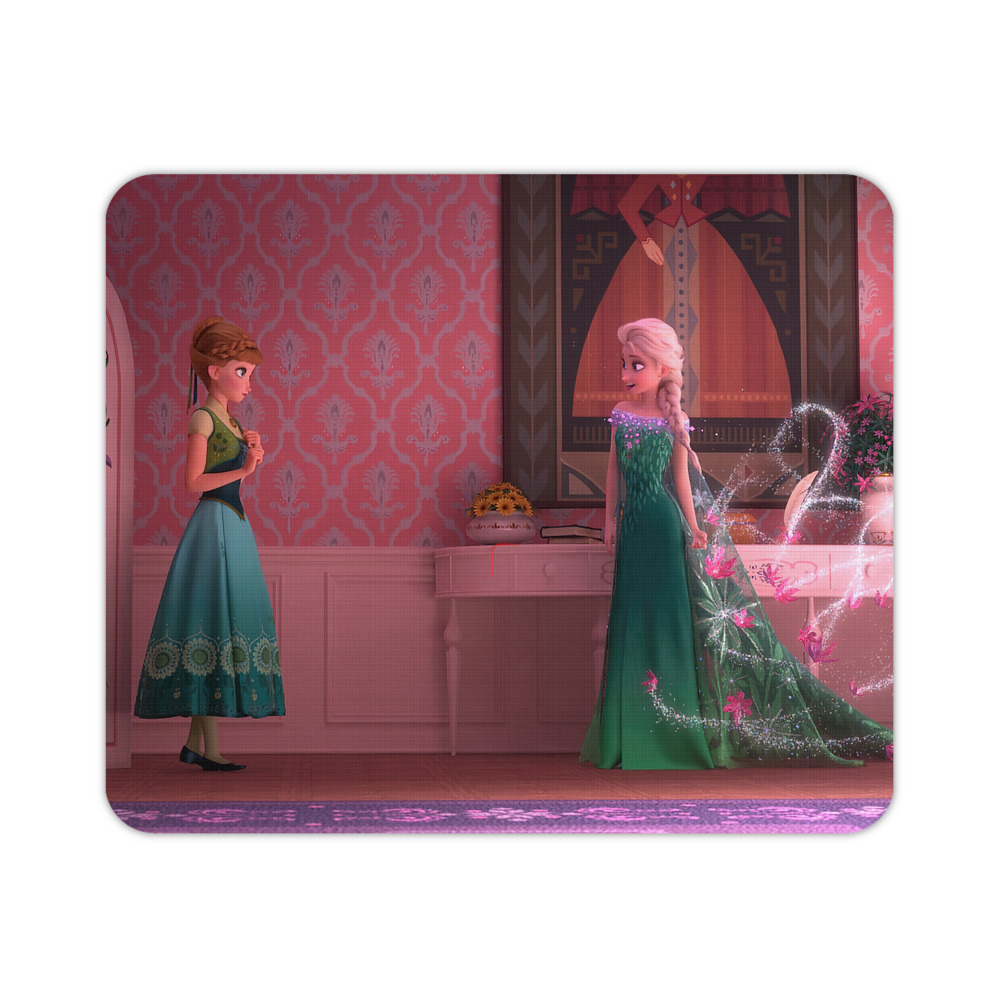 （画像用） アナと雪の女王 アンナ エルサ Frozen Anna Elsa マウスパッド ステッチ加工 ラバー素材 防水 滑り止め 超薄型 ゲーミング/オフィス対応