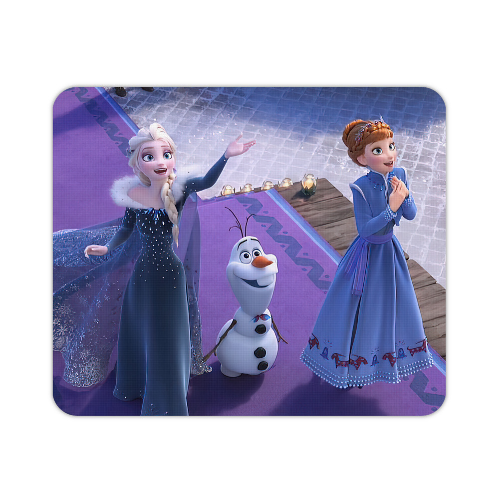 （画像用） アナと雪の女王 アンナ エルサ Frozen Anna Elsa マウスパッド ステッチ加工 ラバー素材 防水 滑り止め 超薄型 ゲーミング/オフィス対応
