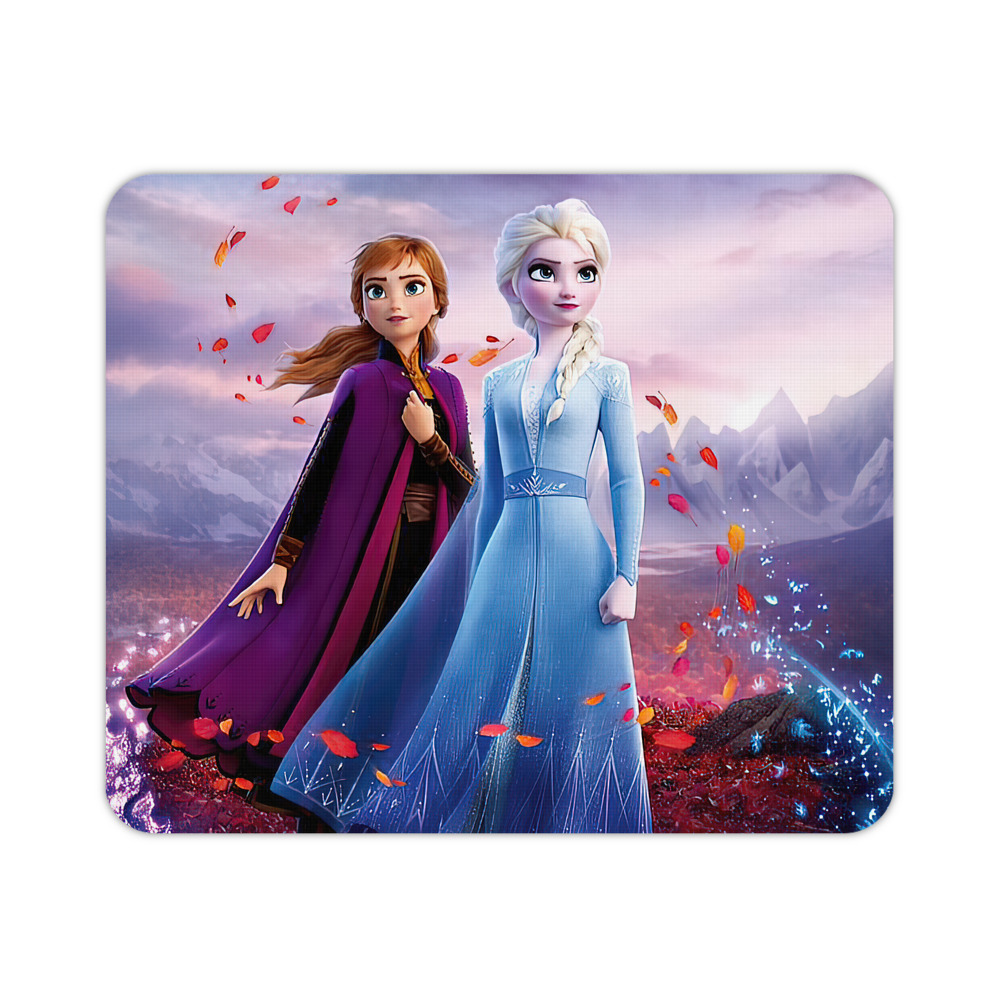 （画像用） アナと雪の女王 アンナ エルサ Frozen Anna Elsa マウスパッド ステッチ加工 ラバー素材 防水 滑り止め 超薄型 ゲーミング/オフィス対応