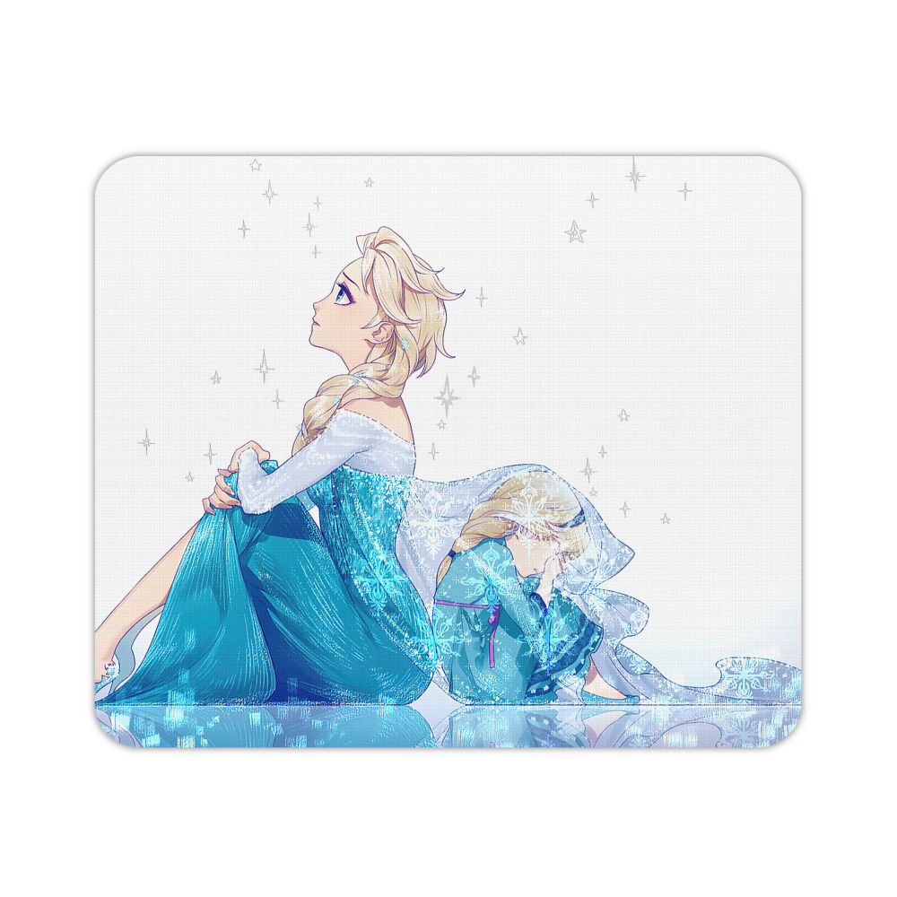 （画像用） アナと雪の女王 アンナ エルサ Frozen Anna Elsa マウスパッド ステッチ加工 ラバー素材 防水 滑り止め 超薄型 ゲーミング/オフィス対応