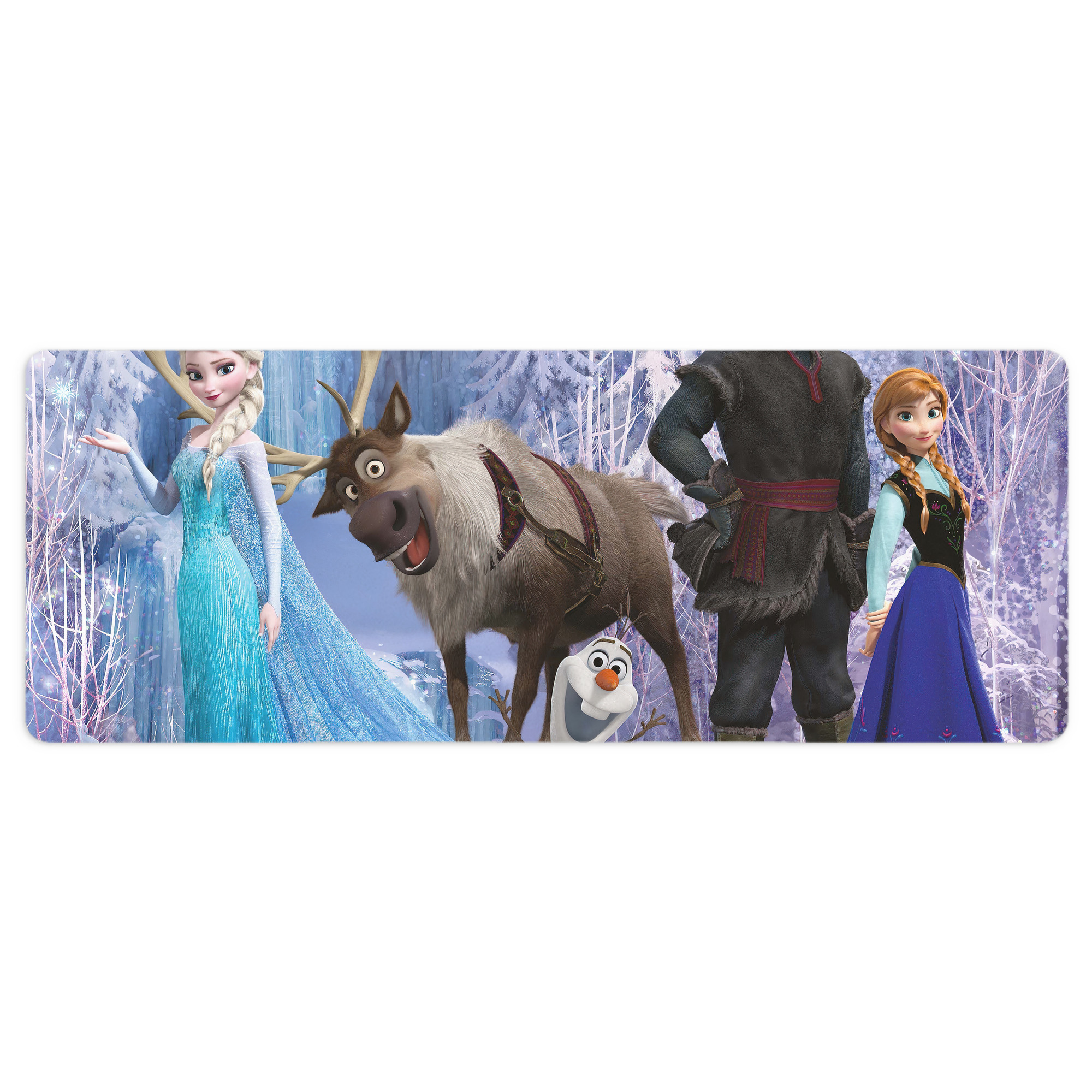 （画像用） アナと雪の女王 アンナ エルサ Frozen Anna Elsa ステッチ加工 大判デスクマット／滑り止めマウスパッド
