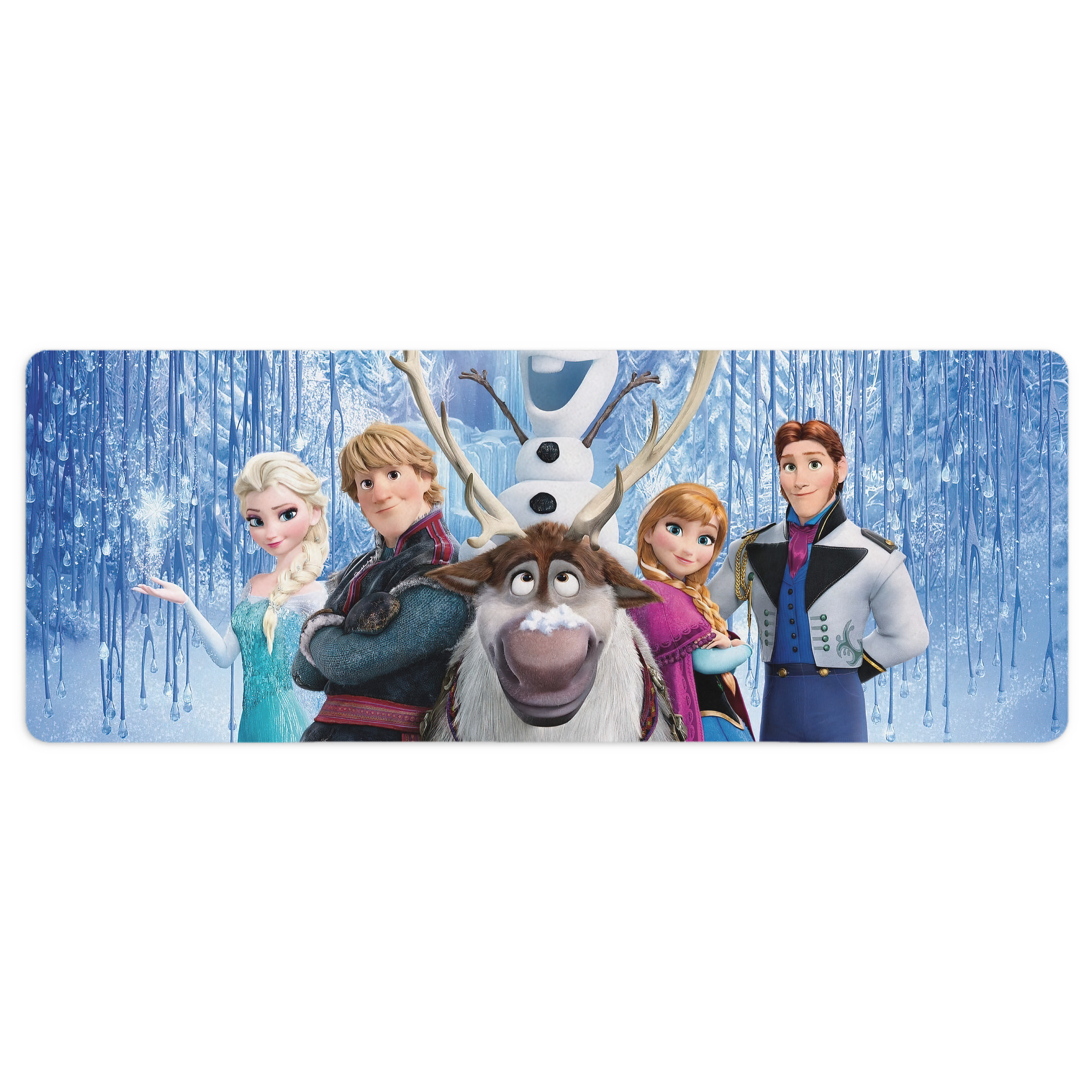 （画像用） アナと雪の女王 アンナ エルサ Frozen Anna Elsa ステッチ加工 大判デスクマット／滑り止めマウスパッド