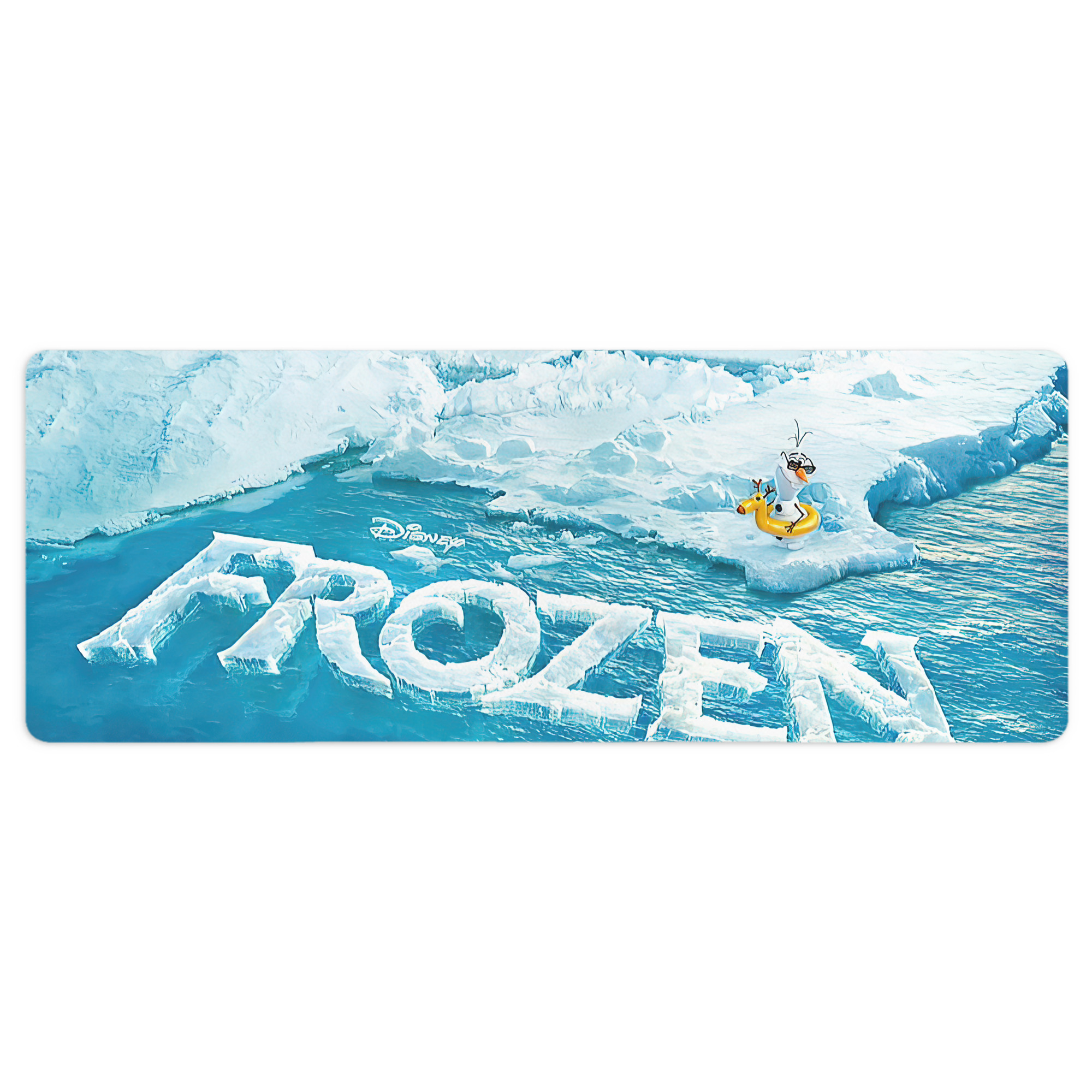 （画像用） アナと雪の女王 アンナ エルサ Frozen Anna Elsa ステッチ加工 大判デスクマット／滑り止めマウスパッド