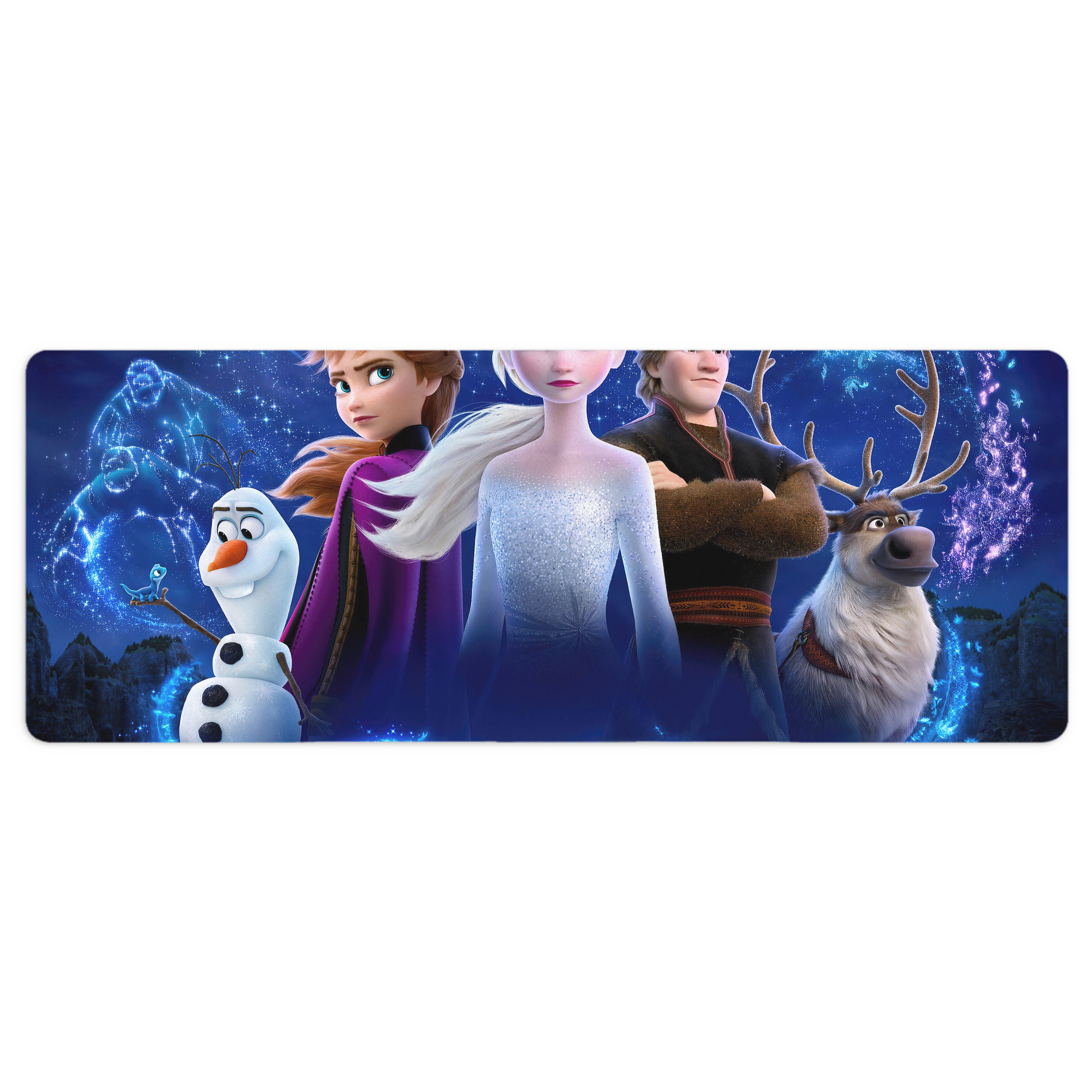 （画像用） アナと雪の女王 アンナ エルサ Frozen Anna Elsa ステッチ加工 大判デスクマット／滑り止めマウスパッド