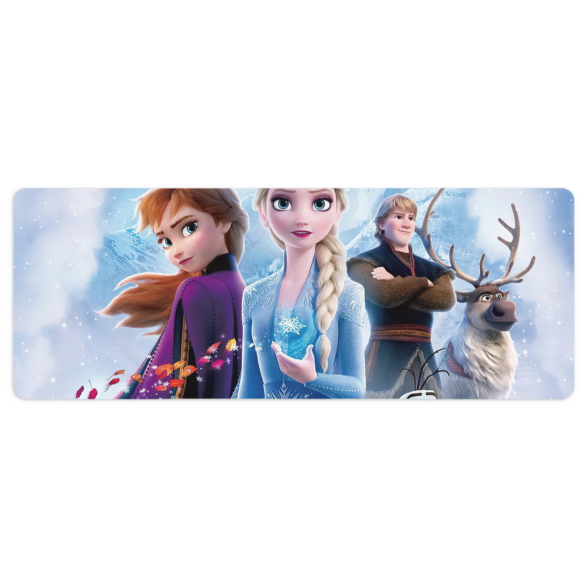 （画像用） アナと雪の女王 アンナ エルサ Frozen Anna Elsa ステッチ加工 大判デスクマット／滑り止めマウスパッド