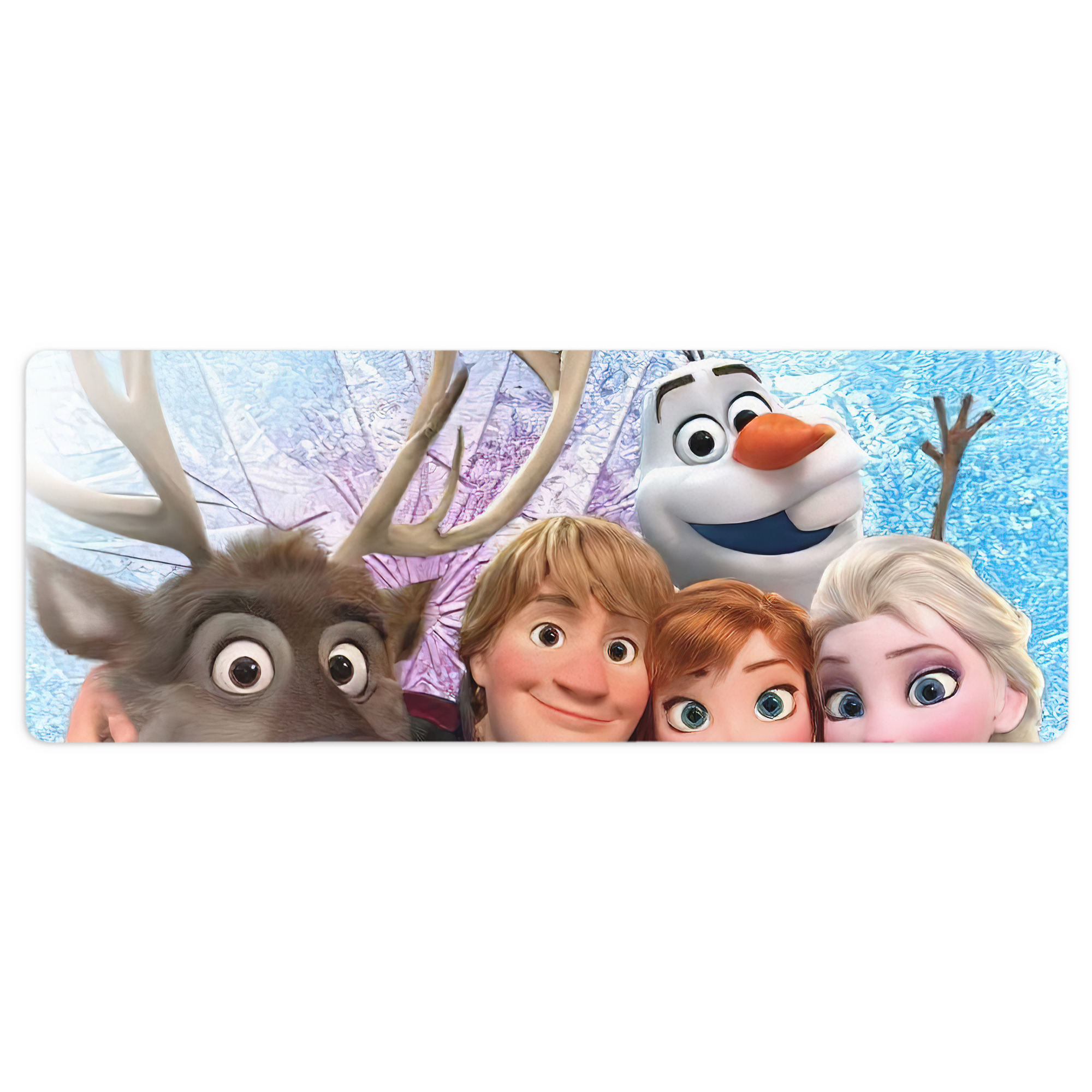 （画像用） アナと雪の女王 アンナ エルサ Frozen Anna Elsa ステッチ加工 大判デスクマット／滑り止めマウスパッド
