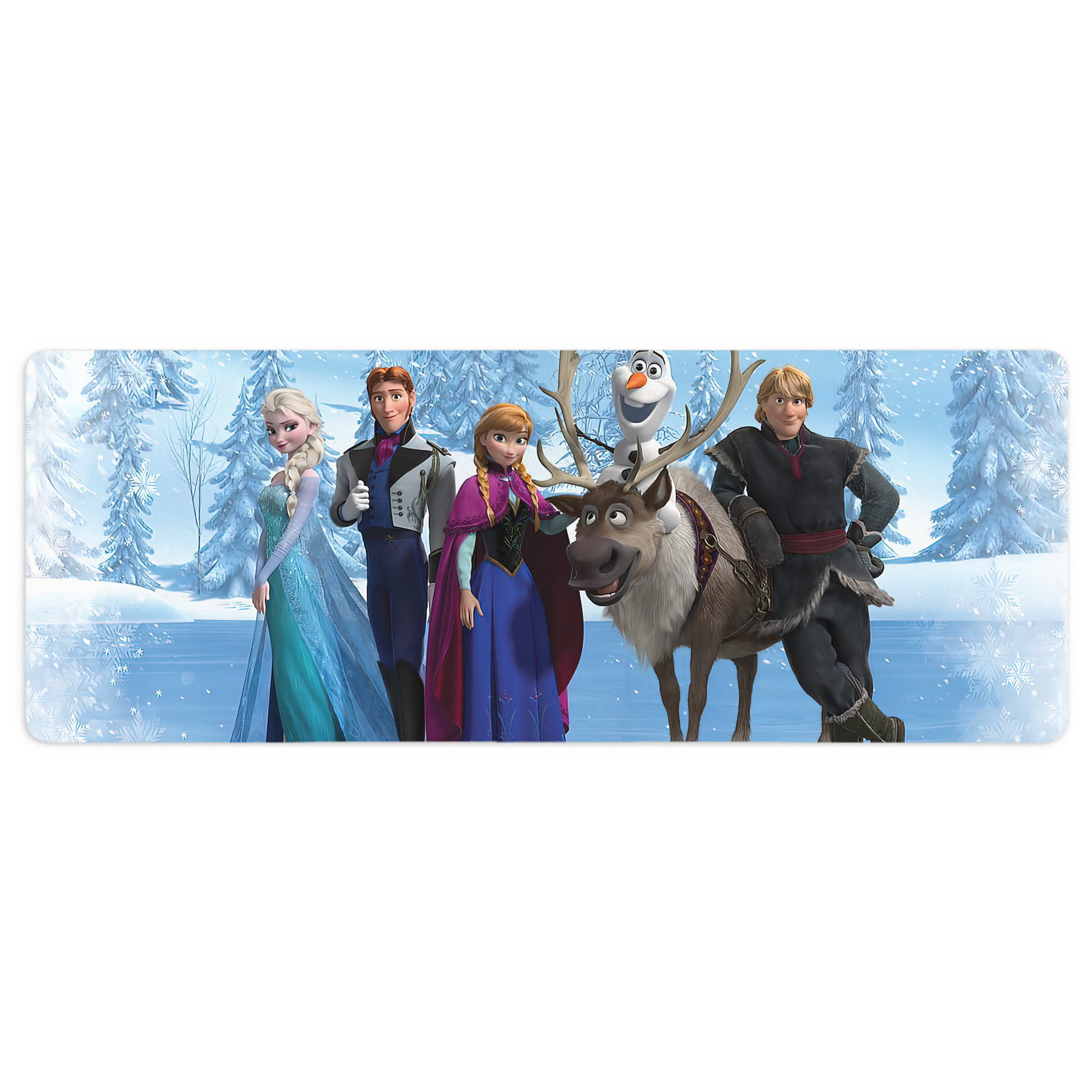 （画像用） アナと雪の女王 アンナ エルサ Frozen Anna Elsa ステッチ加工 大判デスクマット／滑り止めマウスパッド