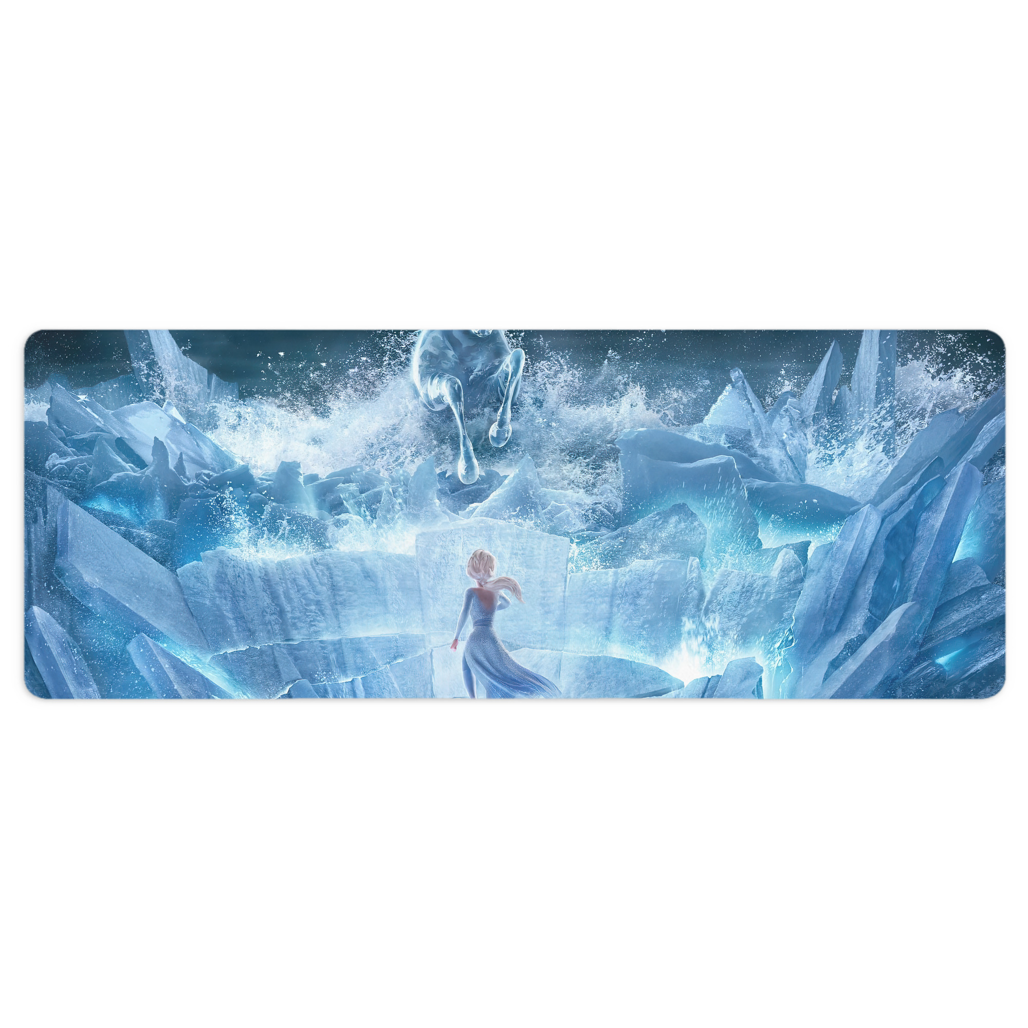 （画像用） アナと雪の女王 アンナ エルサ Frozen Anna Elsa ステッチ加工 大判デスクマット／滑り止めマウスパッド