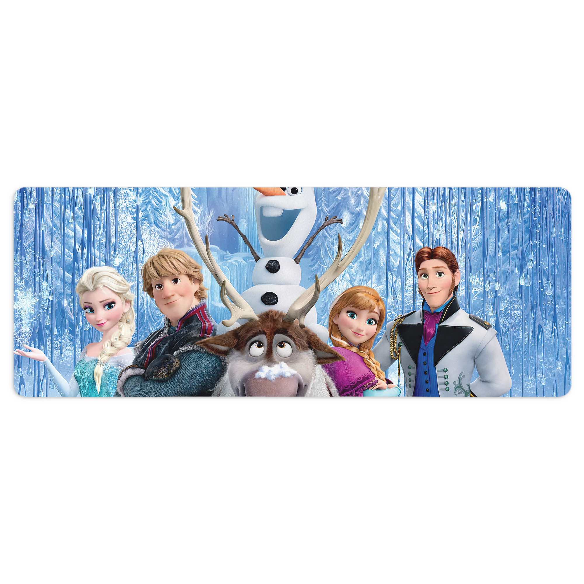 （画像用） アナと雪の女王 アンナ エルサ Frozen Anna Elsa ステッチ加工 大判デスクマット／滑り止めマウスパッド