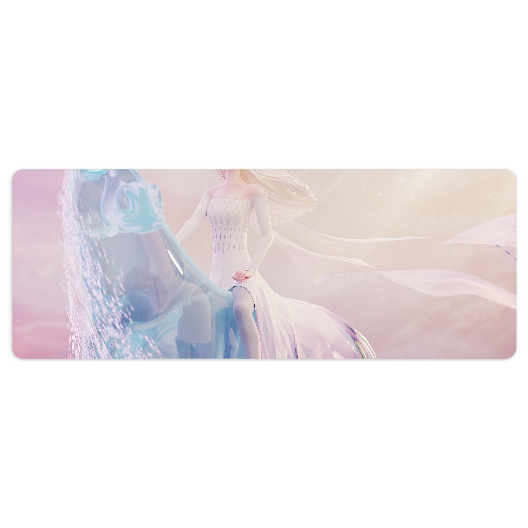 （画像用） アナと雪の女王 アンナ エルサ Frozen Anna Elsa ステッチ加工 大判デスクマット／滑り止めマウスパッド