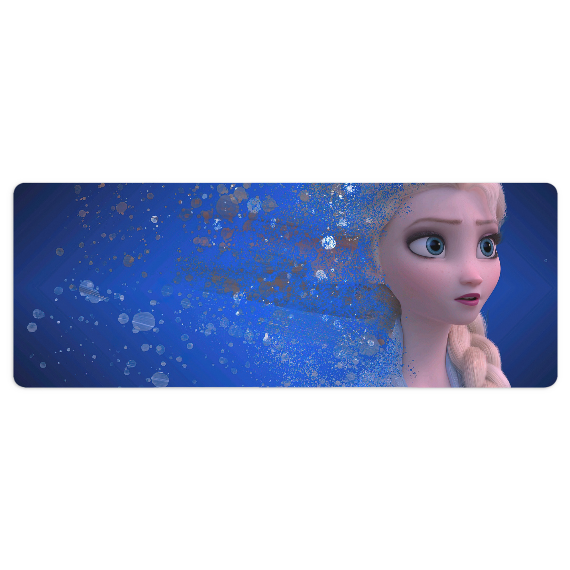 （画像用） アナと雪の女王 アンナ エルサ Frozen Anna Elsa ステッチ加工 大判デスクマット／滑り止めマウスパッド